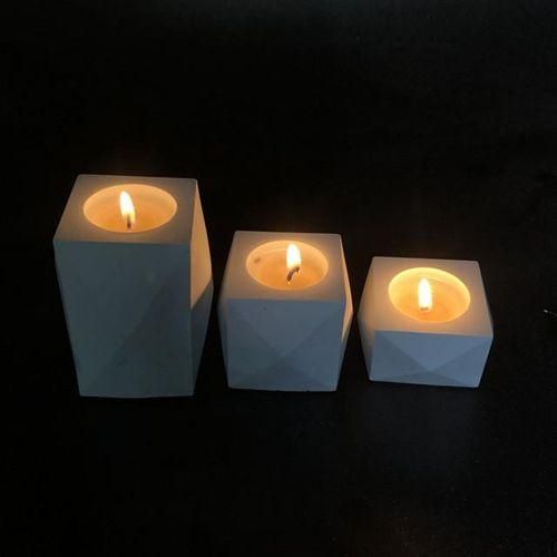 Concrete Candle Jar Silicone Mould Diy Handmade Succulent Cement Planter Resin Silicone Mold Gypsum Storage Box Home Decor