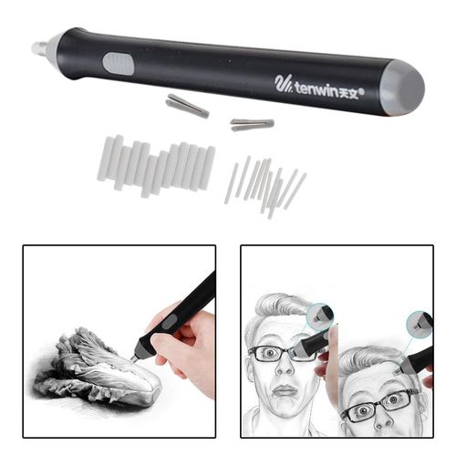 Electric Artists Erasers, 22 Erasers, black