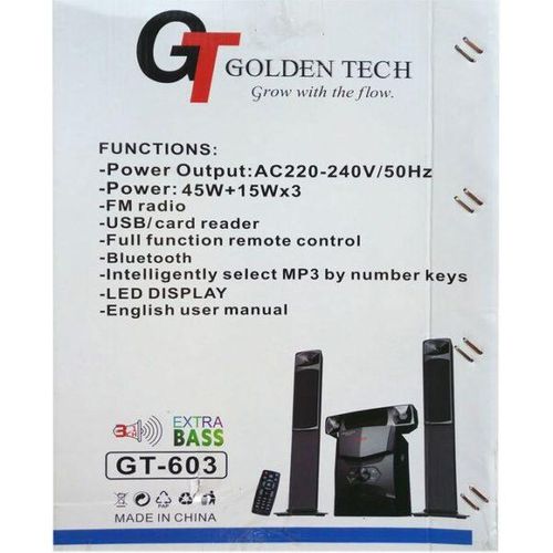 Home Theatre Sound Bar System With Extra Bass And Remote Control-Black