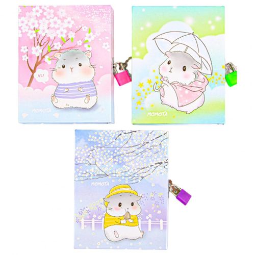Diary Notebook With Lock Cute Pattern Smooth