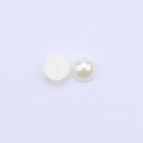 100Pcs Flat Back Half Round Pearl Cabochon Beads DIY Crafts Jewelry