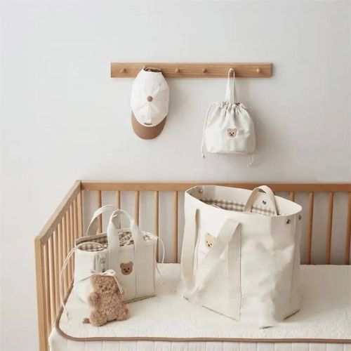 Cute bear pattern cartoon mommy bag lightweight multi-functional baby diaper bag waterproof large capacity maternity packs mom