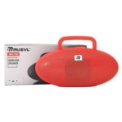 Musyl 136 Bluetooth Speaker With Dynamic Bass. Red