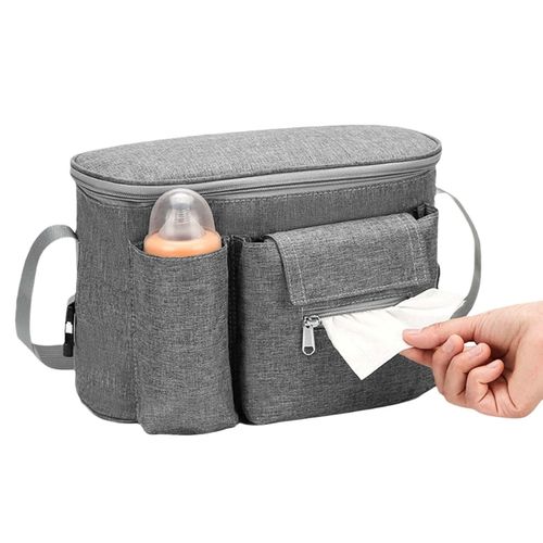 Large Baby Diaper Stroller Bag Multifunctional Outdoor Travel Mummy Bag for New Moms First Time Mom,Gray NO5242