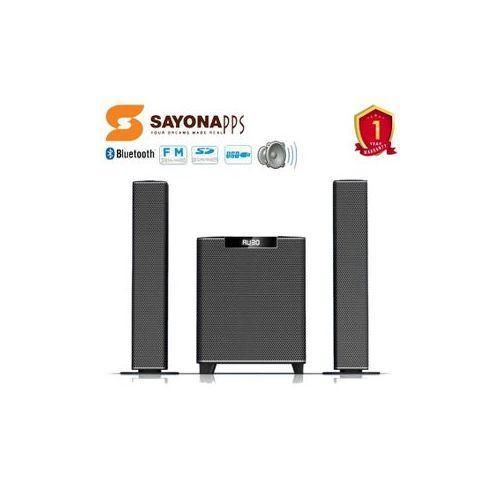 Fujiled & Sayona  BASS Home Theatre SubWoofer Sounds/BT/USB/FM - Black