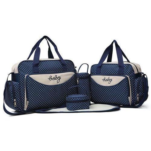 Blue suit5 Pieces Multifunctional Large Capacity Mother Diaper Bag For Babies Traveling Bag Fashion Maternal Nappy Messenger Bag Products