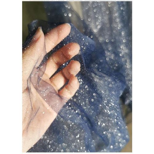Mesh Material White Gilding Powder Glitter Wedding Dress Wedding Background Ceiling Wrought Designer Fabric Cloth