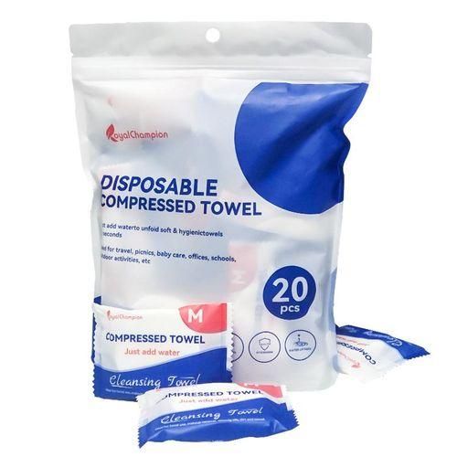 Thick Cotton Disposable Face Towels for Travel  All English compressed towels 201 pack  3050cm