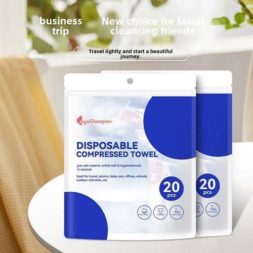 Thick Cotton Disposable Face Towels for Travel  All English compressed towels 201 pack  3050cm