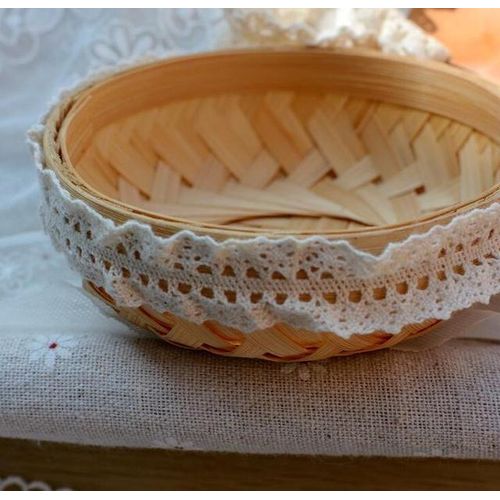 5 Meters High Qualtiy 2.5cm/2.1cm Width 2 Designs Knit Elastic Cotton Lace Fabric Crochet Stretch Lace Trim Ribbon