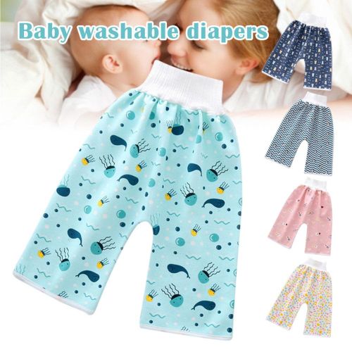 Cartoon Children Diaper Pants Leak-proof High Waist Diaper Trousers For Girls Boys Babies Daily Wear NO5245