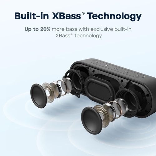 Tribit XSound Go Wireless Bluetooth 5.3 Speakers with Loud Stereo Sound & Rich Bass 16W - Black