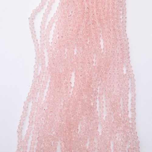 600 Pieces Crystal Glass Rhinestones Loose Spacer Beads DIY Craft Pink