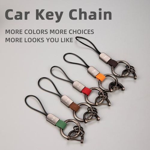 Metal Car Keychain Wax Rope Keyring Key Holder For Tesla Model 3 Model Y X S 2023 Creative Multiple Durable Key holder Accessori-black 1pc_black_no logo_Bundle4