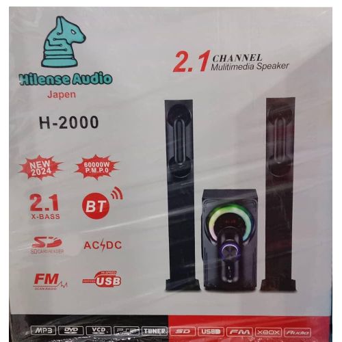 2.1 Multimedia Wireless Home Theatre System Subwoofer With Extra Bass-Black