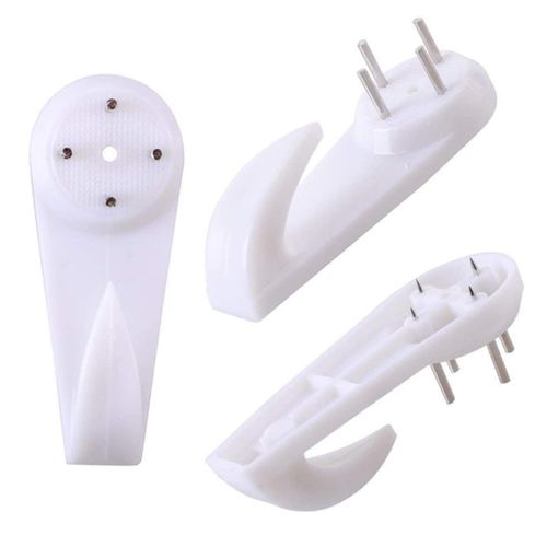 47Pcs Non-Trace Wall Picture Hooks Plastic Invisible Traceless Drywall Picture Hanging Kit NO5119