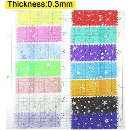 30x120cm Roll Clear Transparent Pvc Jelly Vinyl Fabric With Glitter Powder Stars For Handbag Bows Diy Decoration Pv426