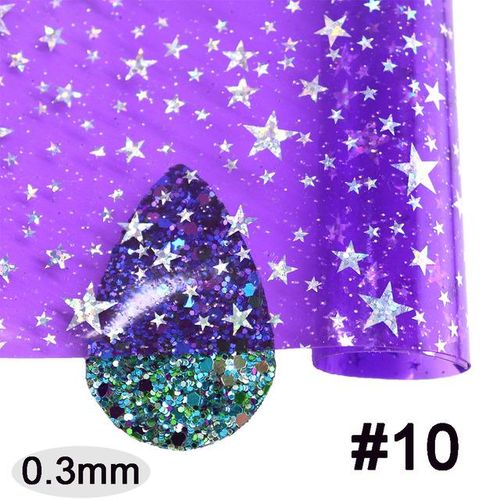 30x120cm Roll Clear Transparent Pvc Jelly Vinyl Fabric With Glitter Powder Stars For Handbag Bows Diy Decoration Pv426