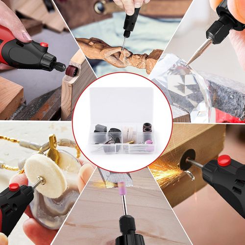 AC Rotary Tool Kit Electric Grinder 6 Variable Speeds 8000-35000RPM 170W For Polishing Carving And Shaping With Carrying Case