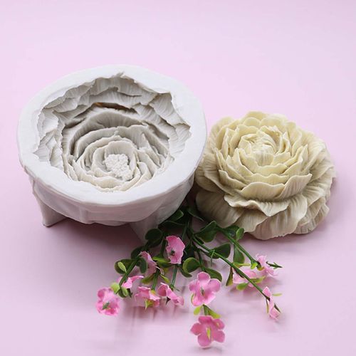 5 Peony Silicone Candle Casting Model Flower Silicone