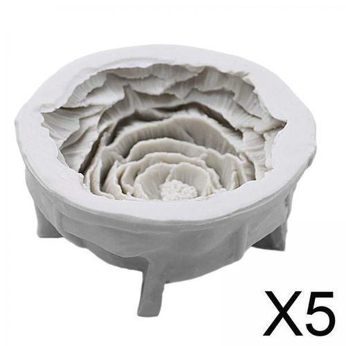 5 Peony Silicone Candle Casting Model Flower Silicone