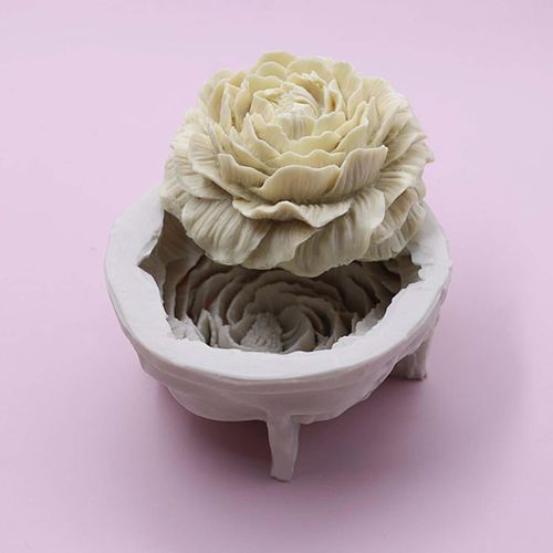5 Peony Silicone Candle Casting Model Flower Silicone