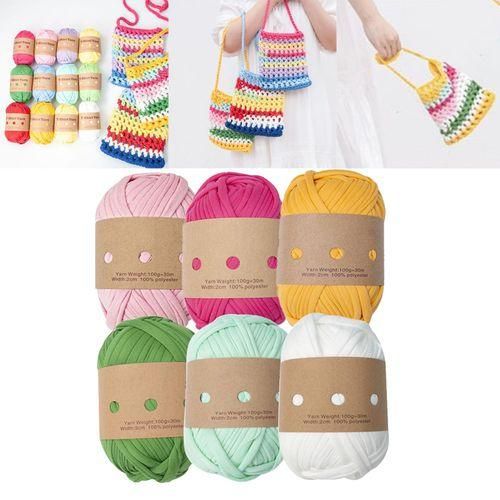 6Pcs Knitting Yarn Set Chunky Yarn  Making Material B