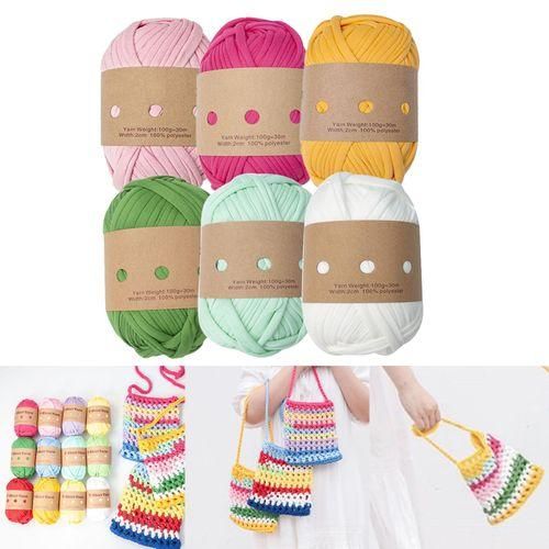 6Pcs Knitting Yarn Set Chunky Yarn  Making Material B