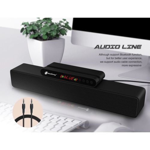 New Rixing NR-5017 Bluetooth TWS Wall Mountable Speaker for TV & Smartphones - Black