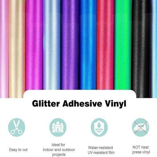 1 Roll Thermal Transfer Film Glitter SelfAdhesive PVC Exquisite Adhesive Vinyl Sheets for DIYGolden