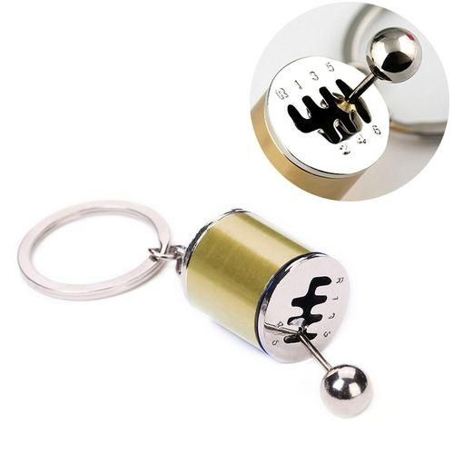 Six-speed Manual Shift Gear Keychain Key Ring Holder(Gold) NO5119