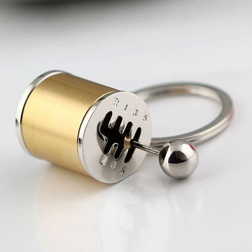 Six-speed Manual Shift Gear Keychain Key Ring Holder(Gold) NO5119