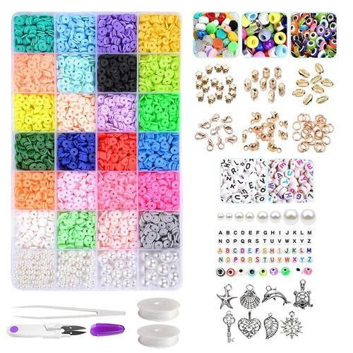 Polymer Clay Beads DIY Bracelet Jewelry Making Letter Beads Craft
