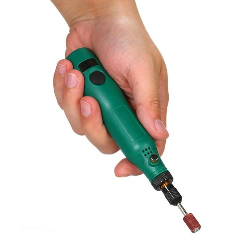 3.7V 1.2W Mini Electric Grinder Set Cordless Mini Handle Small Size Grinding Machine Carving Engraving Pen Trimming Milling Polishing Micro Household Grinder Drilling Cutting Engraving Tool Kit / Green NO5111