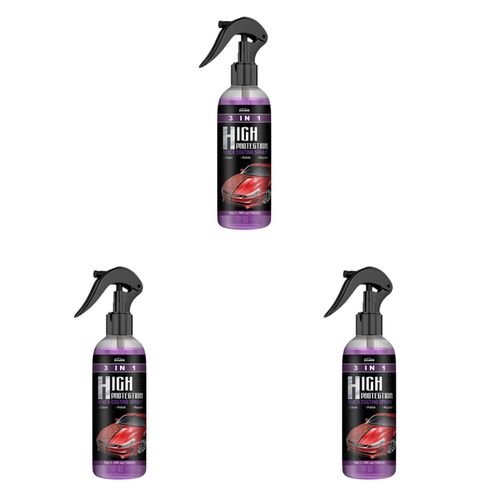 1/2/3Pcs 3 In 1 Car Ceramic Coating Spray 100ml Auto Nano Ceramic Coating Car Exterior Scratch Restorer Ceramic Spray Coating-3PCS_Yellow