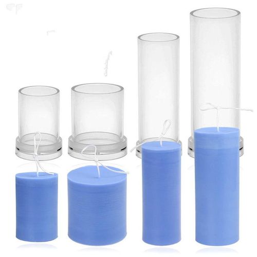 3d Cylinder Pillar Candle Making Moulds Diy Handmade Scented Candle Soap Craft Making Plastic Mould Tools Candle Making Kit