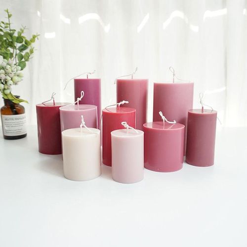 3d Cylinder Pillar Candle Making Moulds Diy Handmade Scented Candle Soap Craft Making Plastic Mould Tools Candle Making Kit