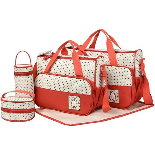 5 Pcs Ailan Mommy Nappy Bag Lightweight Baby Stroller for Mother's Maternity Baby Diaper Bag Set - Multicolor