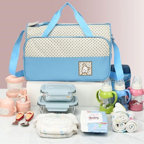 5 Pcs Ailan Mommy Nappy Bag Lightweight Baby Stroller for Mother's Maternity Baby Diaper Bag Set - Multicolor
