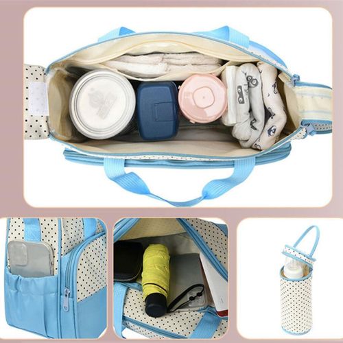 5 Pcs Ailan Mommy Nappy Bag Lightweight Baby Stroller for Mother's Maternity Baby Diaper Bag Set - Multicolor