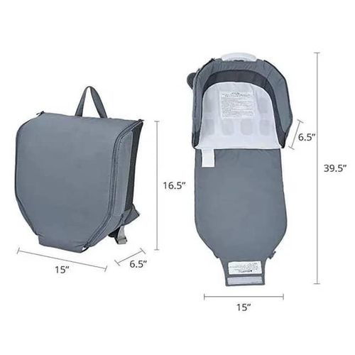 2 in 1 Baby Portable Bassinet And Storage Diaper Bag Waterproof Travel Backpack Bed Crib Infant Sleeper Changing Mat - Multicolor