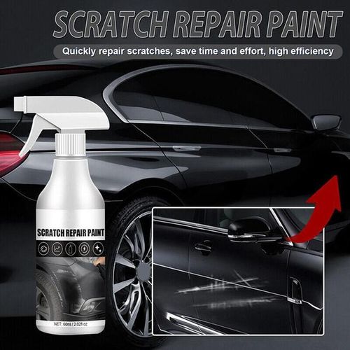 60ml Car Scratch Repair Paint Spray Automobile Scratches Clear Remover Self-painting Glazing Spray-Black 60ml_Dark Grey