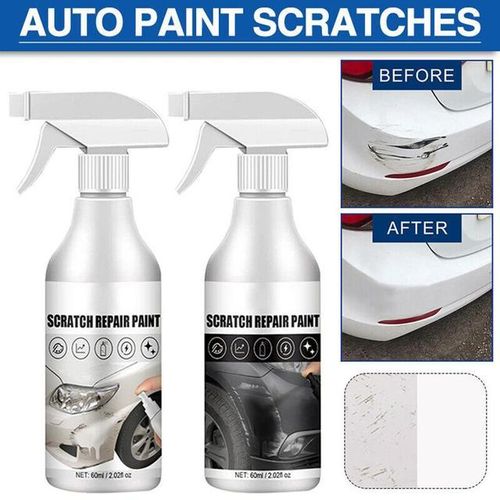 60ml Car Scratch Repair Paint Spray Automobile Scratches Clear Remover Self-painting Glazing Spray-Black 60ml_Dark Grey
