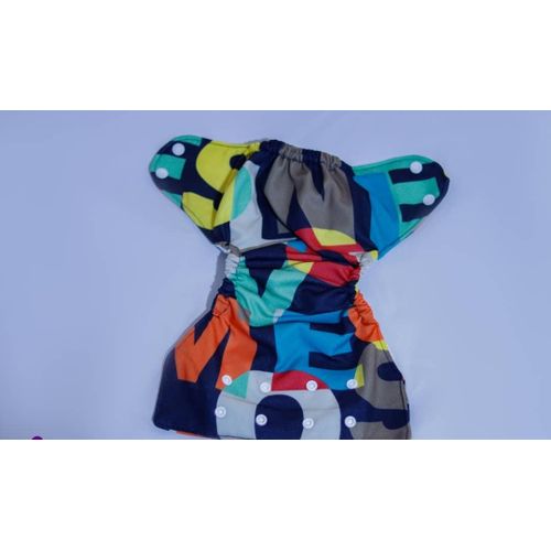 Reusable Baby Diapers With Nappy(Design May Vary)-Multicolour