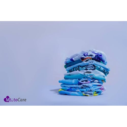 Reusable Baby Diapers With Nappy(Design May Vary)-Multicolour