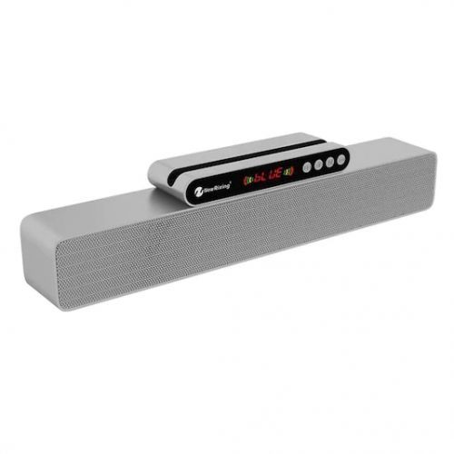 New Rixing NR-5017 LED SoundBar Bluetooth Portable Speaker -Silver