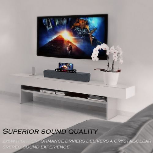 New Rixing NR-5017 LED SoundBar Bluetooth Portable Speaker -Silver
