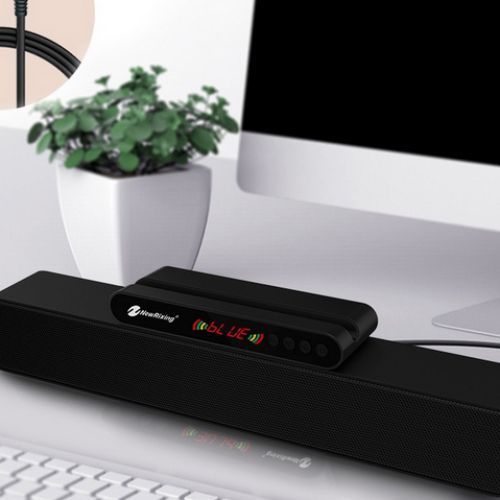 New Rixing NR-5017 LED SoundBar Bluetooth Portable Speaker -Silver