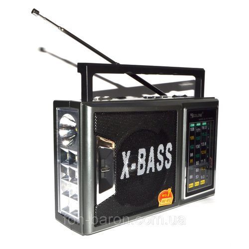 Origaudio X-Bass  rx166 Rechargeable FM Radio With SD Card And Flash pots - Black.
