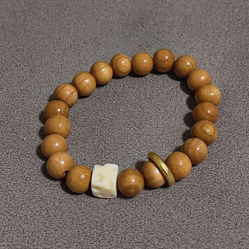 Original New Chinese Style 2024 Flexible Ring Peach Cheese Men's and Women's National Style Special-Interest Design Bracelet Accessories